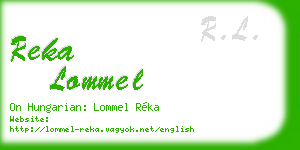 reka lommel business card